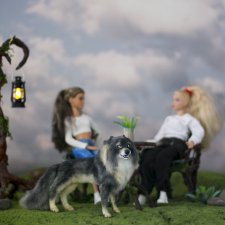 Волк для Барби в смешанной технике формат 1/6