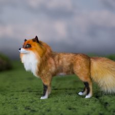 лиса для Барби в смешанной технике формат 1/6