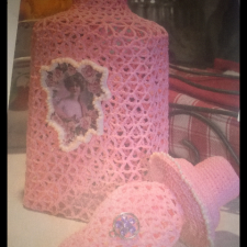 Розовый ретро - флакон, схема.