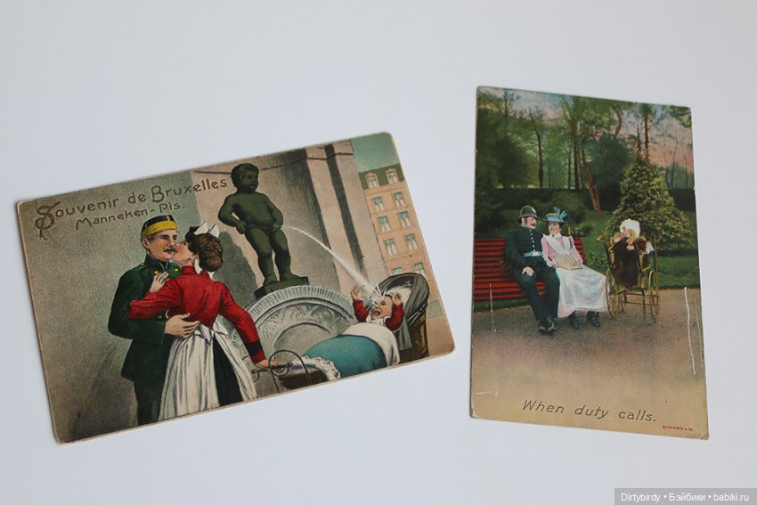 Моя коллекция колясок на винтажных открытках