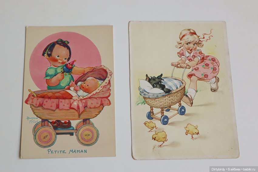 Моя коллекция колясок на винтажных открытках