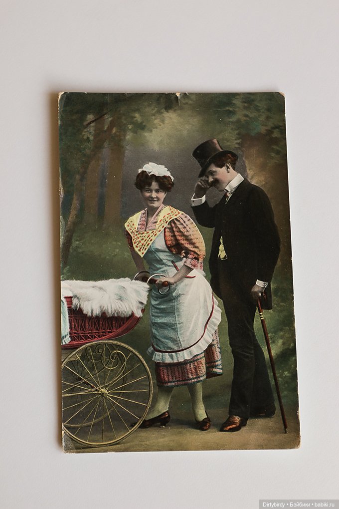 Моя коллекция колясок на винтажных открытках (фото 10)