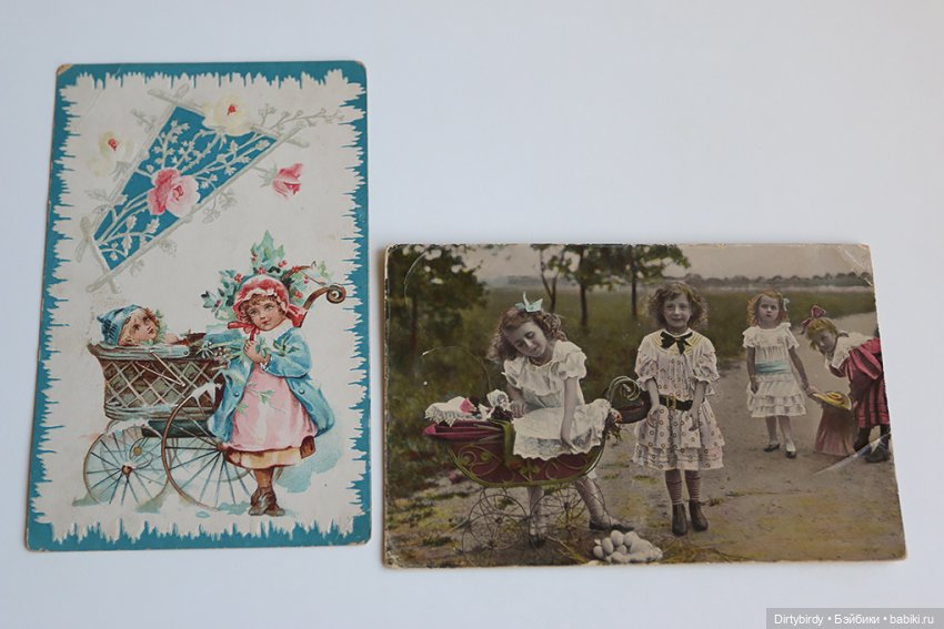 Моя коллекция колясок на винтажных открытках