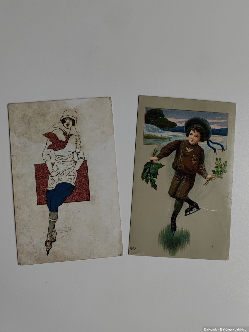 Фигурное катание и моя коллекция антикварных открыток