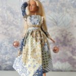 Платье на Барби Пэчворк