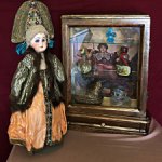 Антикварный шкаф -витрина 1915 года