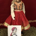 Антикварная кукла в национальном костюме женщины Келецкой губернии...