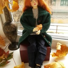 Пресловутый изумрудный кардиган. Или осень в доме продолжается.