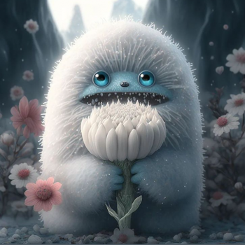 Снежные монстры для настроения от нейросети