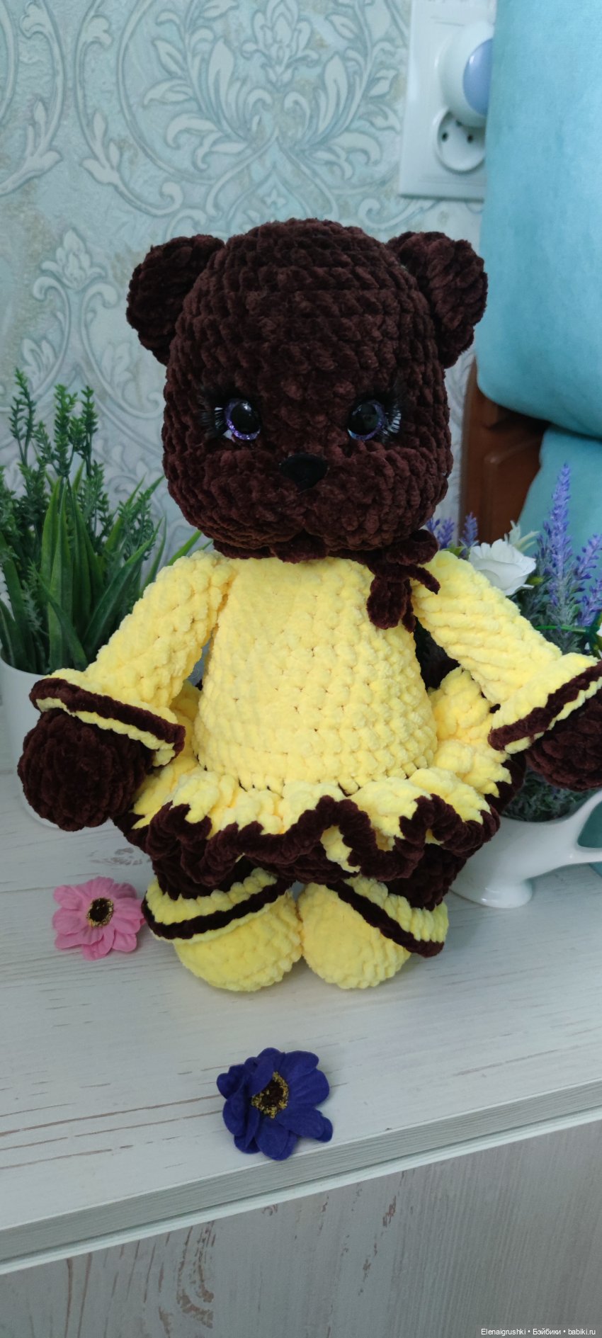 Парочка мишек — Вязаные игрушки и амигуруми: крючком (фото 4)