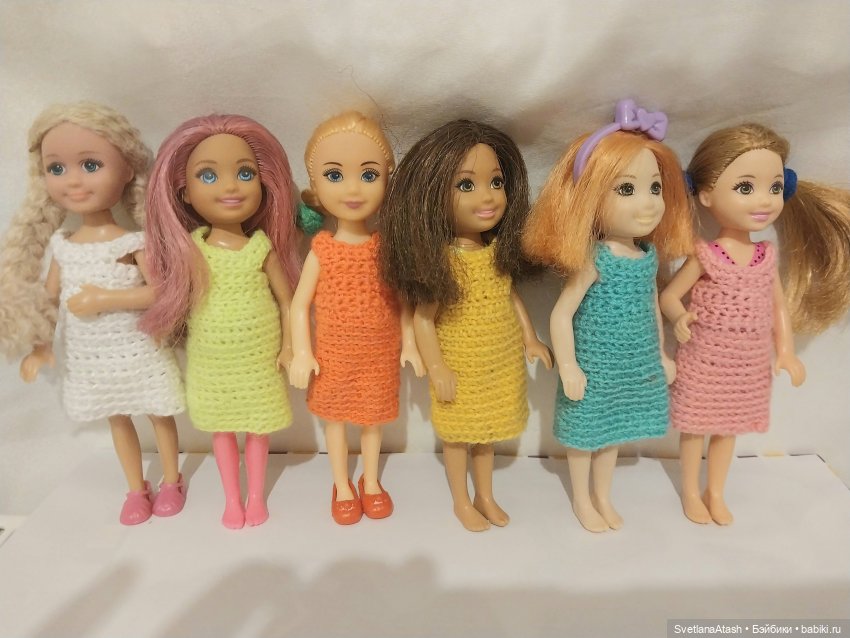 Весенние простые платьишки для маленьких кукол (с МК) (фото 10)