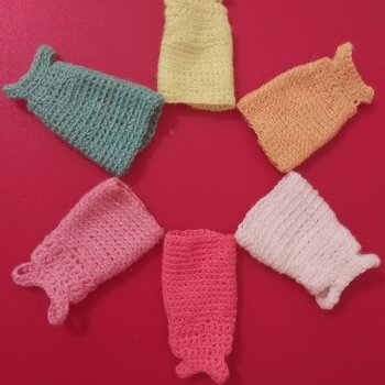 Весенние простые платьишки для маленьких кукол (с МК)