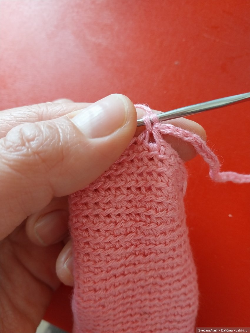 Простое платье для куклы, вязанное крючком (мастер класс) (фото 9)