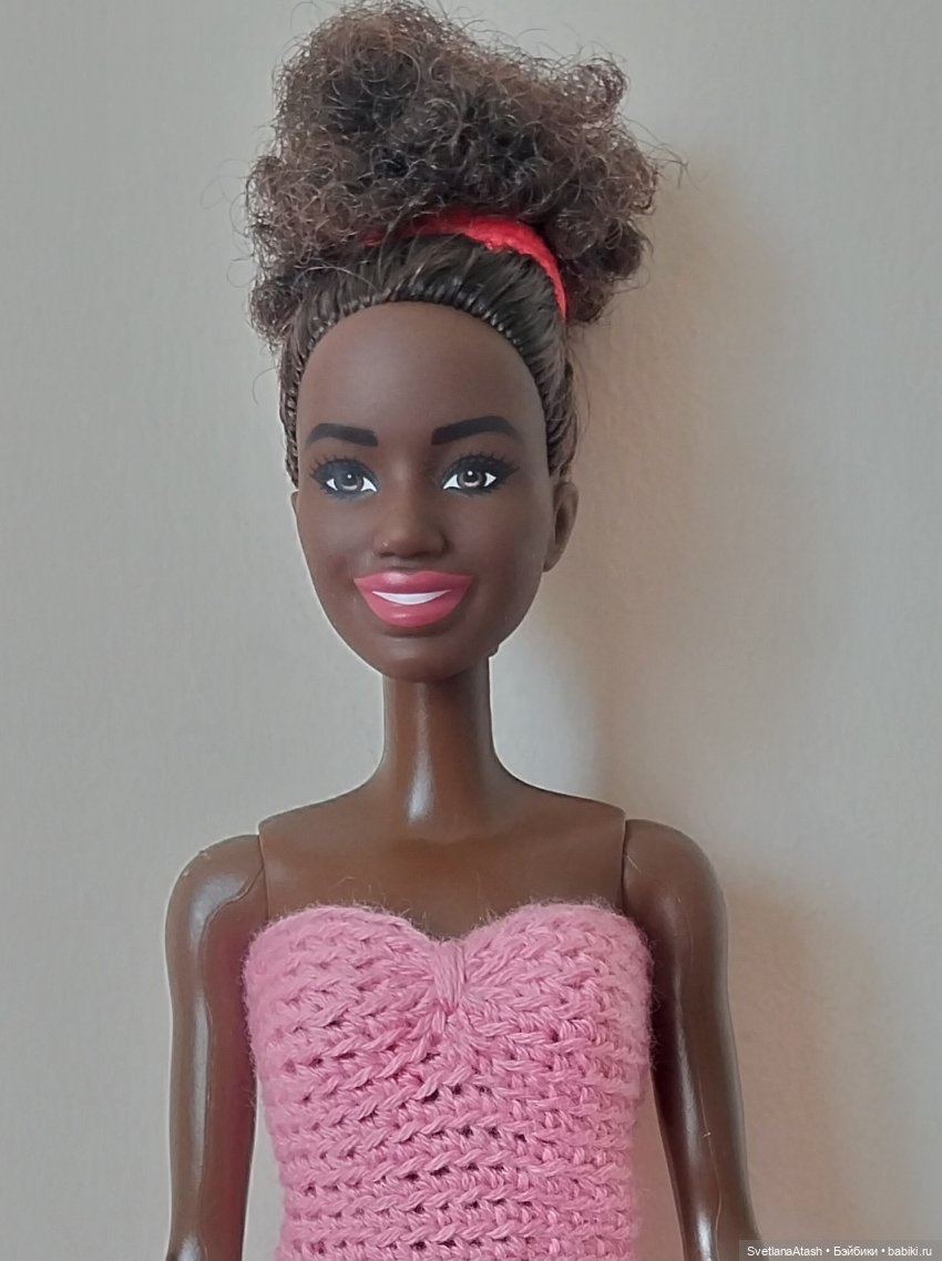 Простое платье для куклы, вязанное крючком (мастер класс) (фото 5)