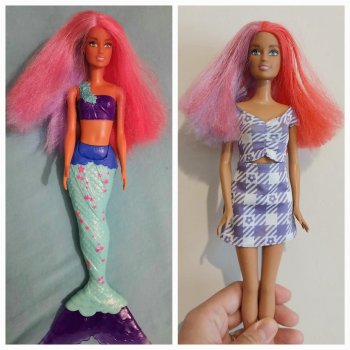 Смена тел у нескольких Барби