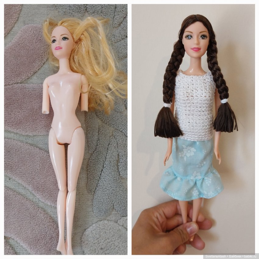 Куклы дочек подруги приходили лечиться + выкройка брюк и безрукавной блузки на куклу Hasbro Super girls