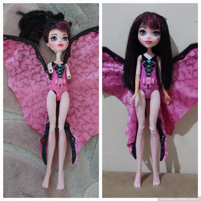 Куклы дочек подруги приходили лечиться + выкройка брюк и безрукавной блузки на куклу Hasbro Super girls