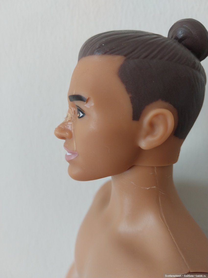 Лечение носа Кену — Реставрация и преображение кукол: ремонт (фото 3)