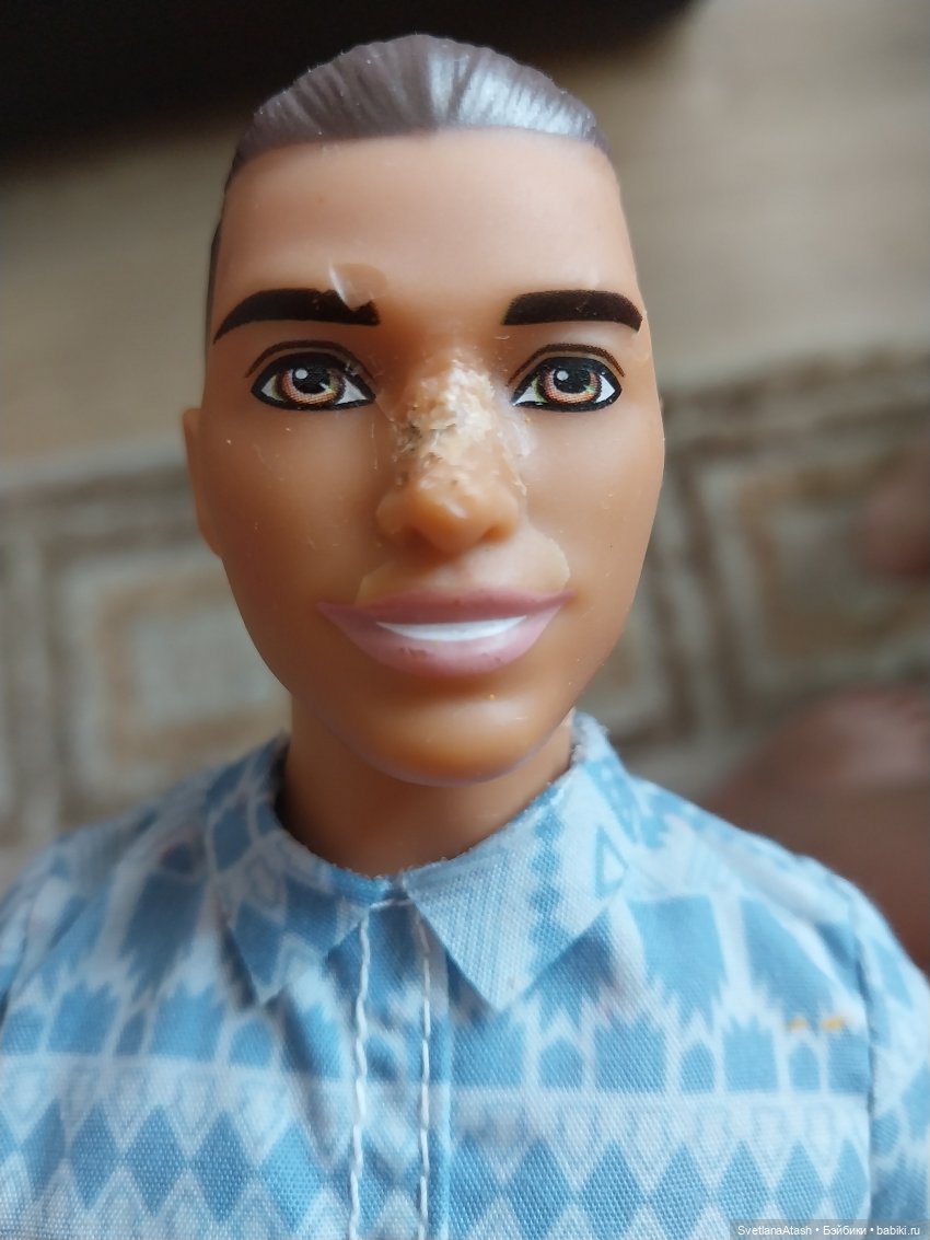 Лечение носа Кену — Реставрация и преображение кукол: ремонт (фото 2)