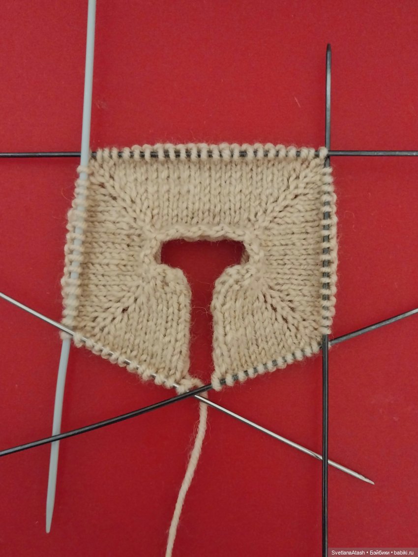 Реглан для начинающих - мой способ. Описание вязание джемпера для куклы (фото 9)