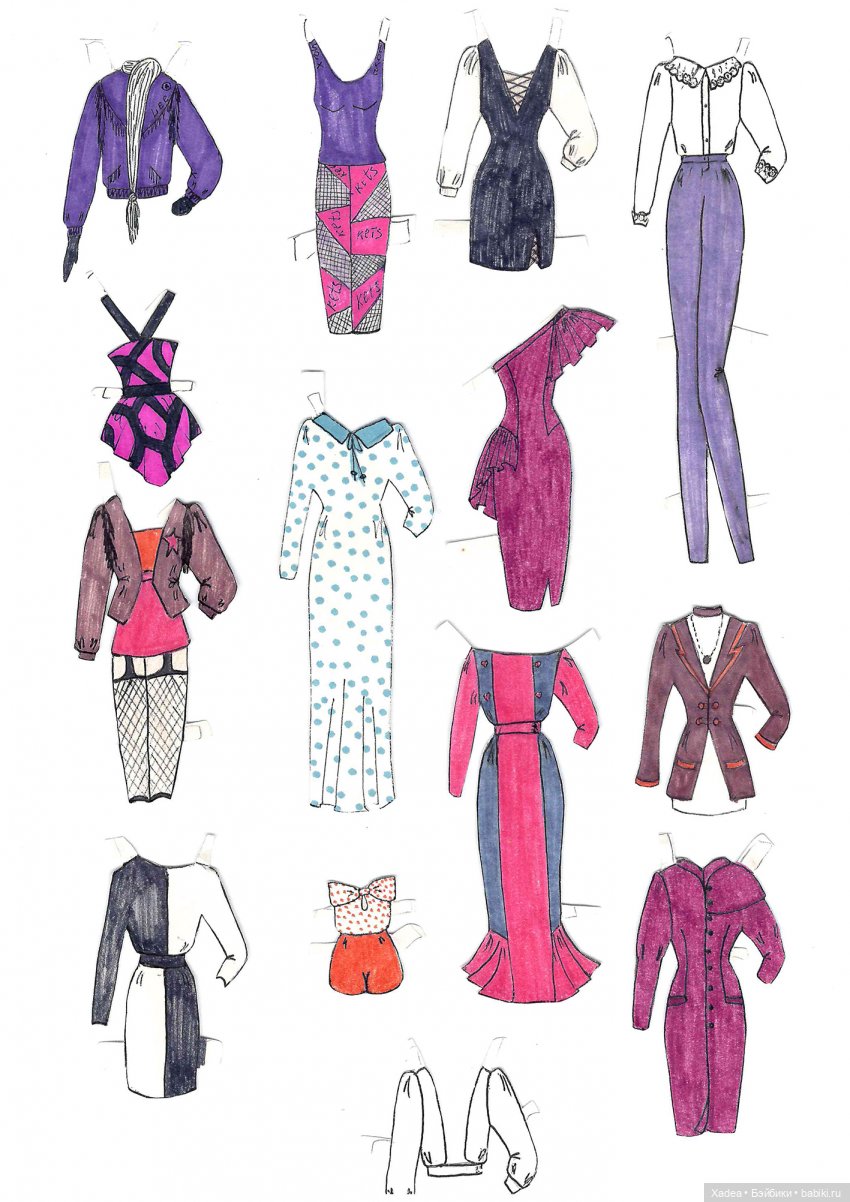 Тайна старой коробки — Бумажные куклы с одеждой для вырезания: шаблоны (фото 4)