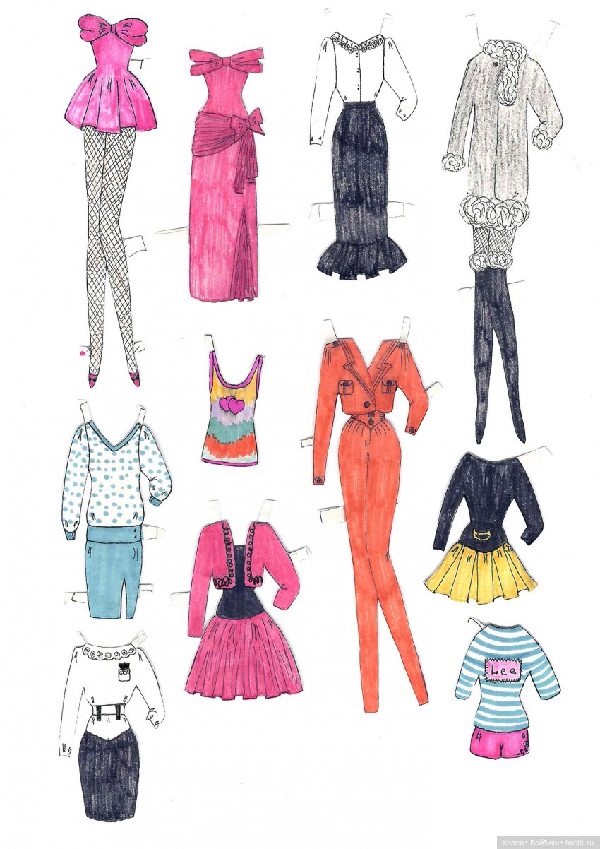 Тайна старой коробки — Бумажные куклы с одеждой для вырезания: шаблоны (фото 5)