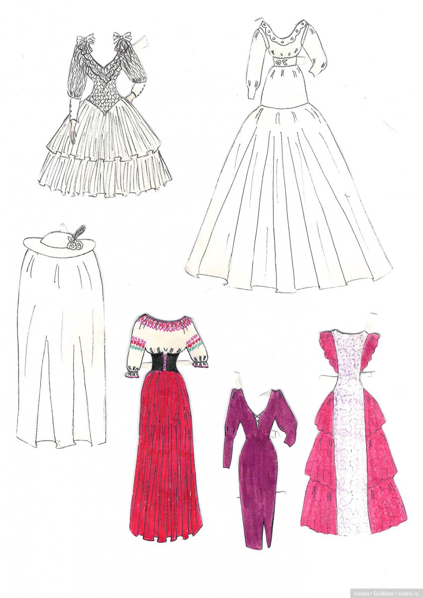 Тайна старой коробки — Бумажные куклы с одеждой для вырезания: шаблоны