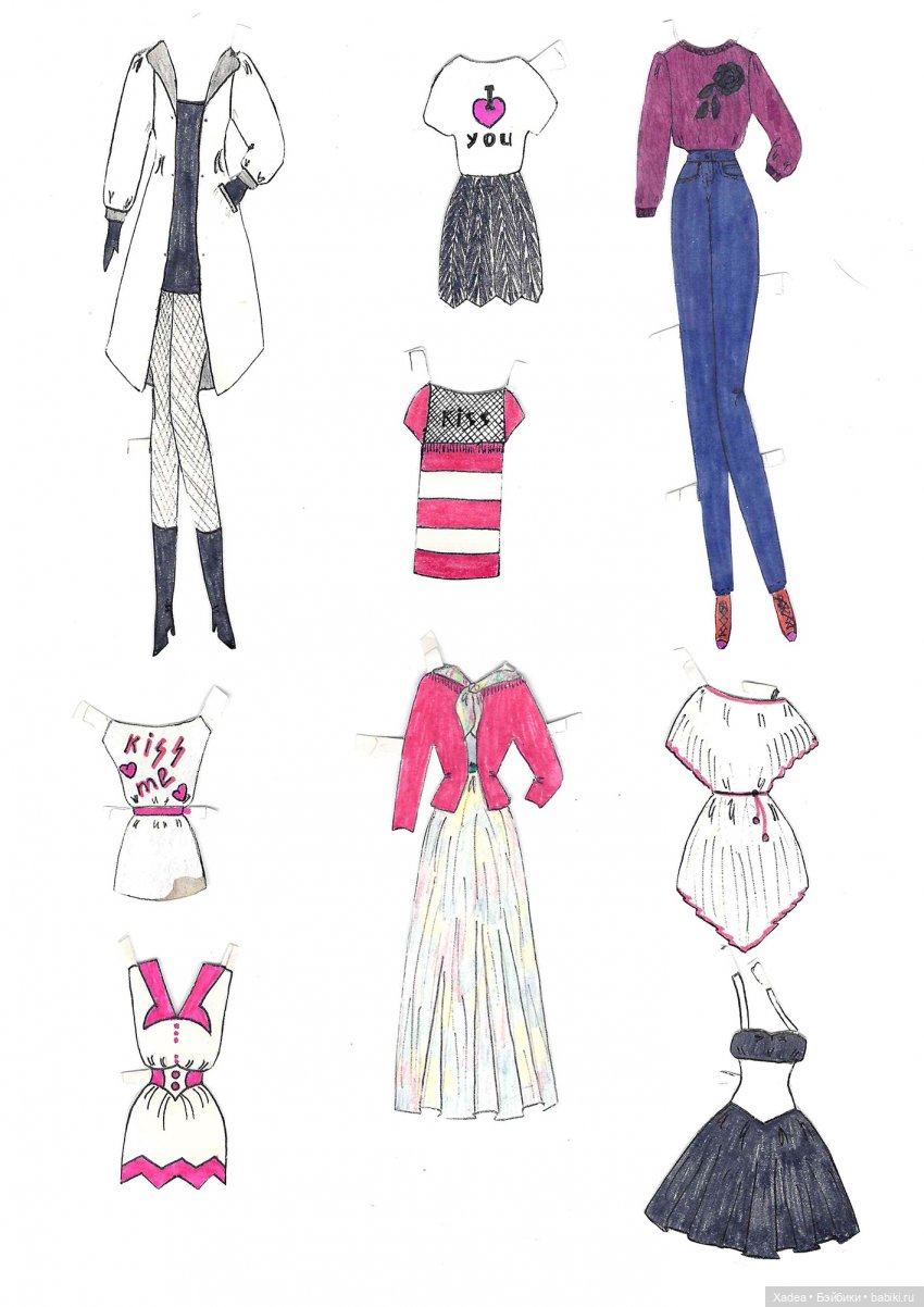 Тайна старой коробки — Бумажные куклы с одеждой для вырезания: шаблоны (фото 9)