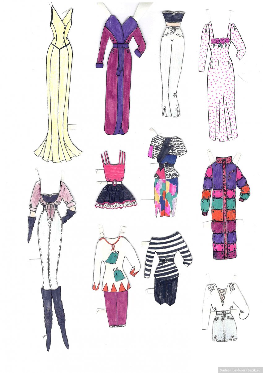 Тайна старой коробки — Бумажные куклы с одеждой для вырезания: шаблоны (фото 6)