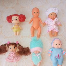 Лот винтажных и современных пупсиков (8 шт.)