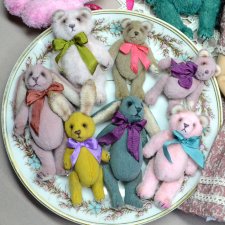 Мишки зайки мини тедди для куклы