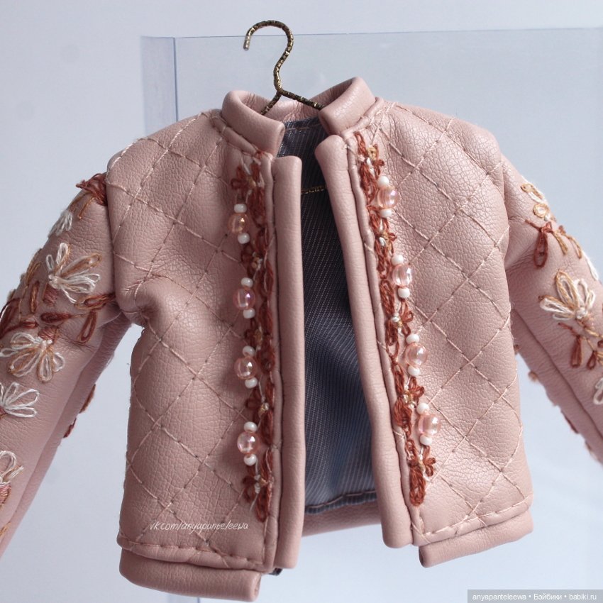 куртка для кукол из экокожи