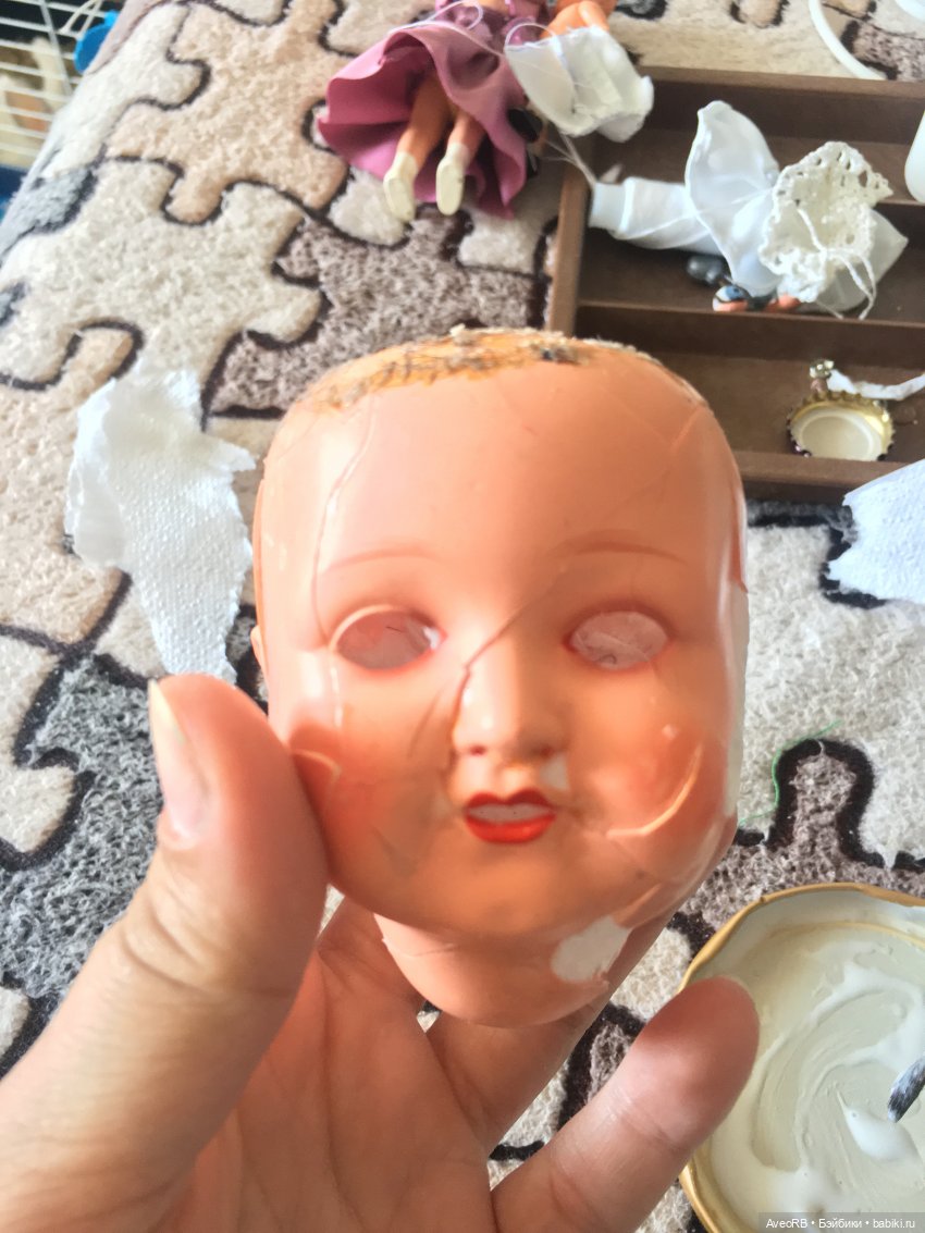 Первый блин комом — Реставрация и преображение кукол: ремонт (фото 3)