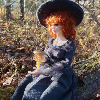 Ведьма идёт по грибы.