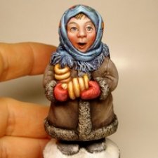 "Конфетки - бараночки!" Миниатюрная зимняя девочка