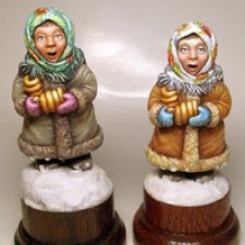 "Конфетки - бараночки!" ещё две миниатюрные зимние девочки