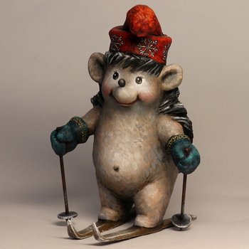 Ёжик на лыжах