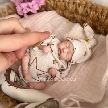 Мини реборн Полина. Кукла младенец