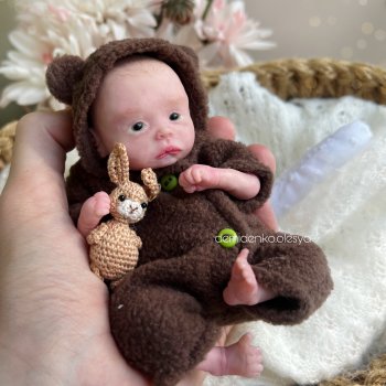 Мини реборн Миша 🐻✨ миниатюрная кукла младенец