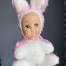 Винтажный японский зайчик Yoshi Pet с виниловым лицом