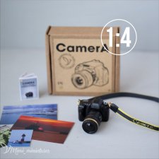 Фотоаппарат, камера для кукол 1:4 (1/4), длинный объектив