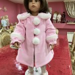 Велюровое пальто для больших девочек