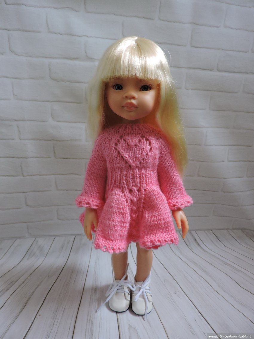 Розовое платье с сердечком для Paola Reina | Бэйбики Розовое платье с сердечком для Paola Reina