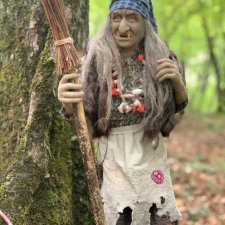 Текстильная кукла баба Яга