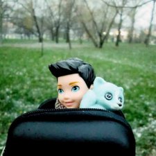 Коля и лисичка Снежинка. Прогулка в Гольяновском парке 15.11.2022 г.