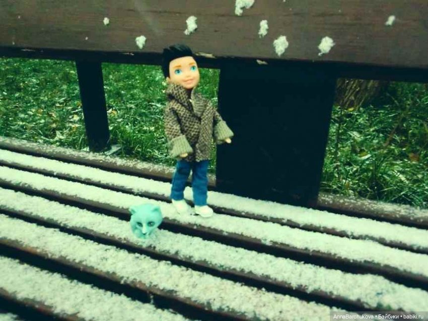 Коля и лисичка Снежинка. Прогулка в Гольяновском парке 15.11.2022 г (фото 8)