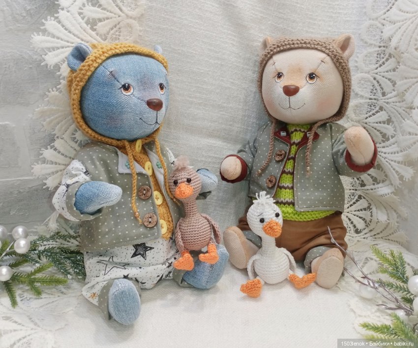 Джинсовые мишки — Авторские мишки Тедди и друзья: фото