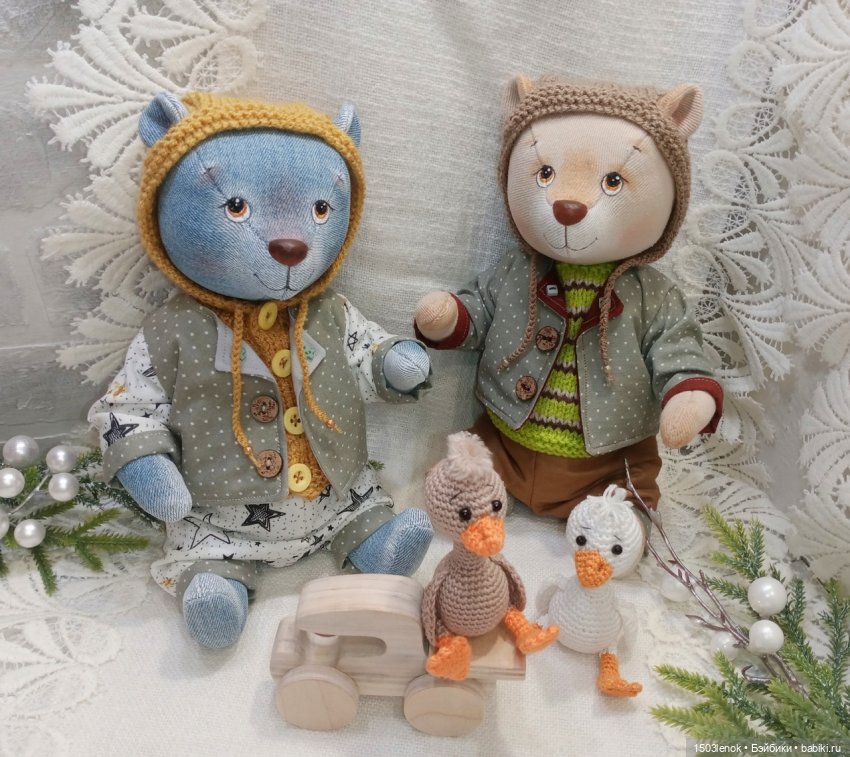 Джинсовые мишки — Авторские мишки Тедди и друзья: фото