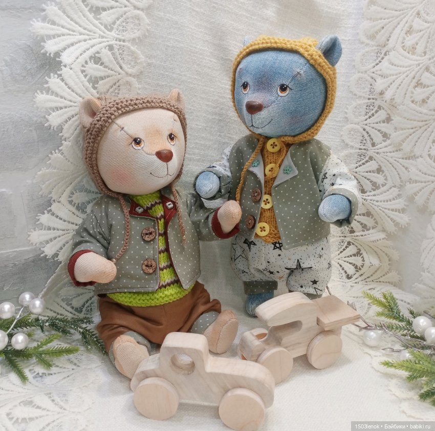 Джинсовые мишки — Авторские мишки Тедди и друзья: фото