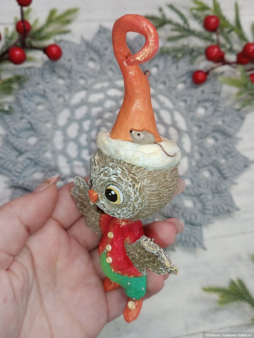 Совиные детки — Лепка авторских игрушек и папье